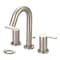 Olympia Faucets Two Handle Widespread Bathroom Faucet, Compression Hose, Nickel, Overall Height: 8" L-7420-BN - alternate 1